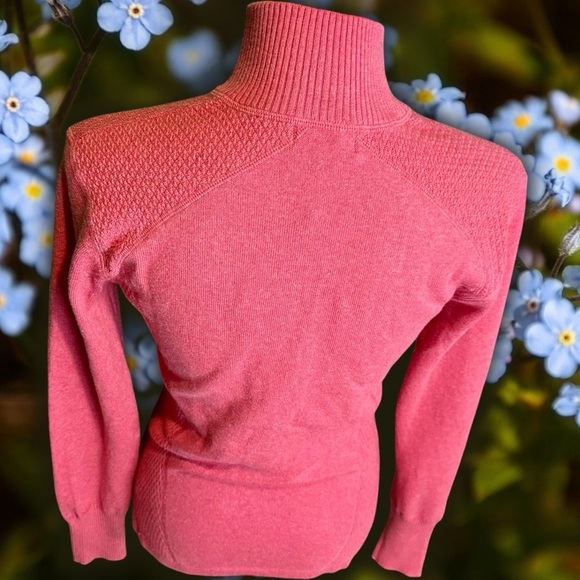 NWT Eddie Bauer ‘1/2 Zip Pullover’ in “Punch Pink / Castle Rock” Size Medium - Picture 10 of 15